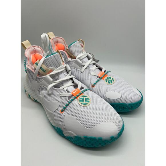 adidas Harden Vol. 6 The Bahamas White Aqua Men Basketball GW9031 Size 13.5 NWT main image 9